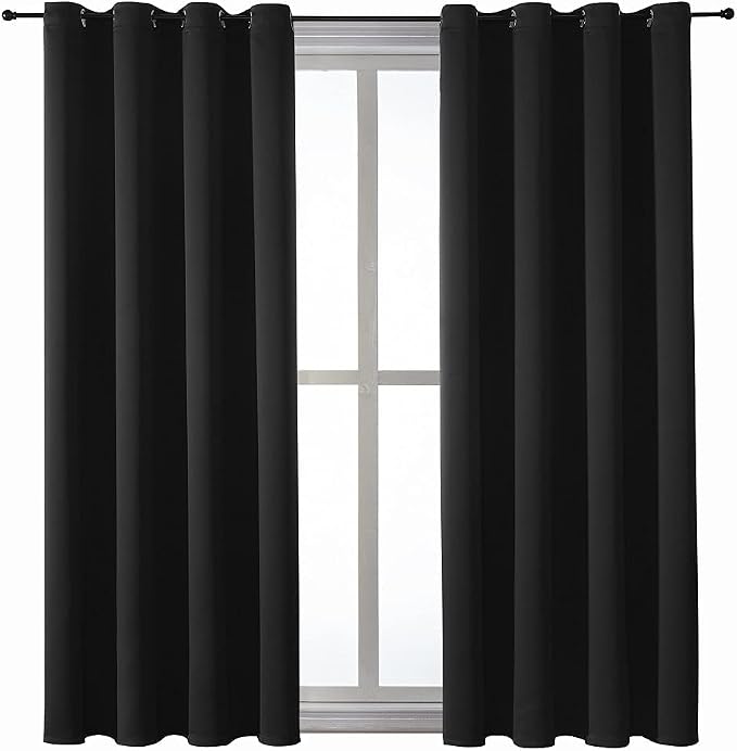 ChrisDowa Blackout Curtains for Bedroom and Living Room 54 Inches Long | 2 - Image 7