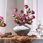 Waipfaru 6 Pcs Faux Peonies Artificial Flowers for Vase, 27"- Warm Pink - Image 6