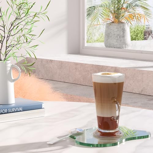Acrylic Coaster Decorative Plates,Green Bar Drink Coaster, Clear Cloud Shape Coffee Cup Coaster, Perfect for Tabletop Protection and Accessories Display.(Green - Image 4