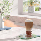 Acrylic Coaster Decorative Plates,Green Bar Drink Coaster, Clear Cloud Shape Coffee Cup Coaster, Perfect for Tabletop Protection and Accessories Display.(Green - Image 4