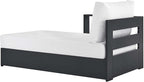 Modway Tahoe Aluminum Outdoor Chaise Lounge in Gray White - Image 4