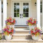 ATTGREAT Artificial Flowers for Outdoors UV Resistant Decor, 24 Bundles - Image 3
