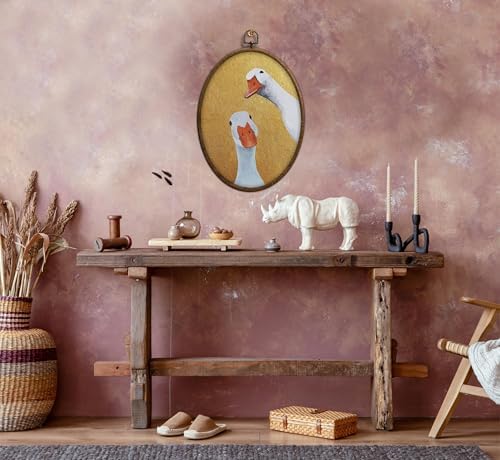 Vintage Goose Oval Cottage Core Decor, Farmhouse Grandma Core Duck Wall Art - Image 3