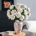 Artificial Flowers Artificial Roses Fake Roses 23.2In Long Stem Artificial Flowers for Tall Vase Silk Rose Suitable for Wedding Decor Valentine's Day DIY Bouquet Spring,Pattern White,20PCS by ENALGRE