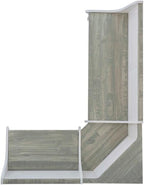 Riverbay Furniture Coastal Wood Corner Dining Nook - Image 3
