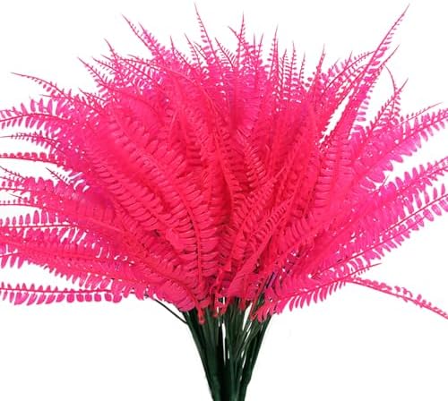 RECUTMS Artificial Boston Ferns, 6 Bundles Faux Greenery Ferns by RECUTMS