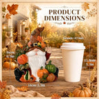 Fall Gnomes Pumpkin Statue for Thanksgiving Decorations 6in, Autumn Decor - Image 5