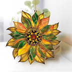 Stained Glass Acrylic Sunflower Ornament – Colorful Glass Sun Catcher for Windows, Christmas Tree Decoration 2025, Hanging Holiday & Everyday Décor Gift(Sun-22) by ALADAYQUINQUITMeetallneeds