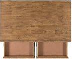Pemberly Row Transitional Tanner 2PC Occasional Table Set, Light Walnut Finish - Image 8