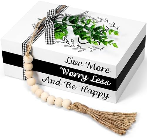 Capoda 3 Pcs Decorative Books for Home Decor, Smile by Capoda