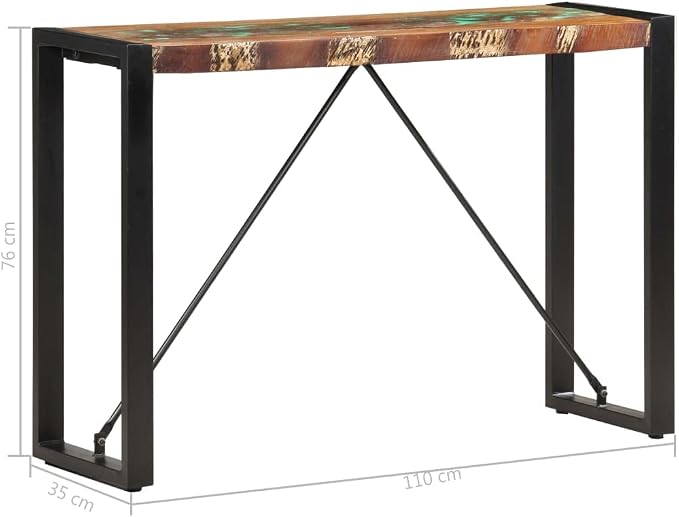 Console Table 43.3"x13.8"x29.9" Solid Reclaimed Wood, End Tables, Accent Tables - Image 2