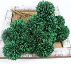 Tinsow 12PCS Artificial Ball Chrysanthemum Faux Flowers Bouquet Green - Image 6
