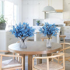 8Pcs Artificial Babys Breath Flowers Real Touch Fake Blue Flower Decoration - Image 4