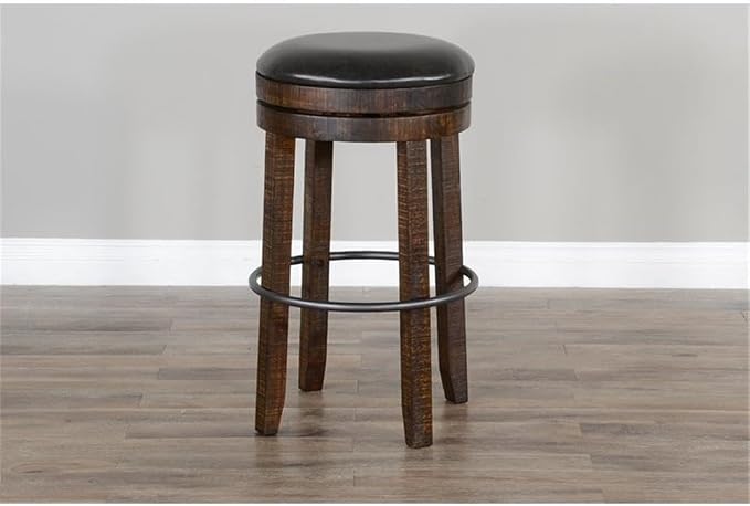 Pemberly Row 3-Piece Set with Gorgeous Bar Unit and 2 Backless Swivel BarStools - Image 9