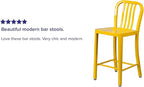 Flash Furniture Commercial Grade 24" High Yellow Metal Indoor-Outdoor Counter - Image 6