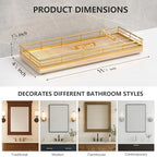 Bathroom Tray for Counter Top Organizer, Oak Wood Vanity Tray - Image 6