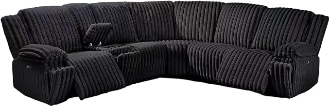 First of a Kind Pelle Collection Power Reclining Sectional Sofa - Image 2