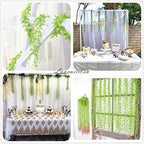 Artificial Vines, 10 Pack Hanging Ivy Fake Weeping Willow Greenery Leaves Plastic Plants Faux Garland Vine UV Resistant for Indoor Outdoor Garden Door Wall Baskets Wedding Party Decoration - Green - Image 5