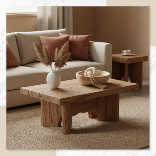 Novabright Farmhouse Wooden Bowl Set with Chain Beads, Natural - Image 6