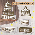 Moucuny 4 Pcs Christmas Christian Religious Table Decorations - Image 3