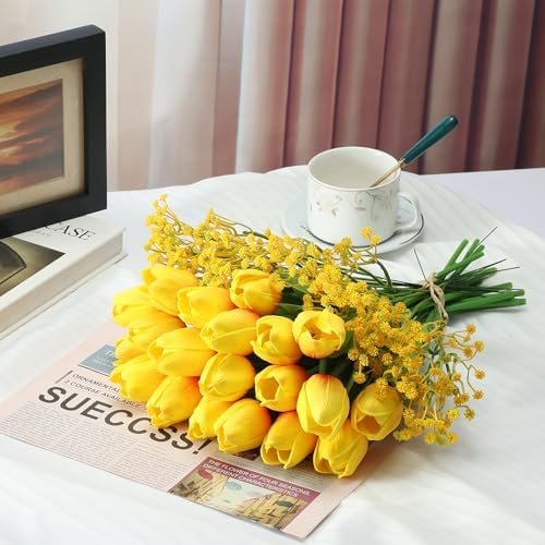 40PCS Tulip Artificial Flowers Babysbreath - Image 5