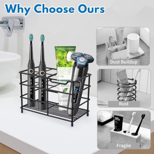 Electric Toothbrush Holders for Bathrooms 304 Stainless Steel Quick Drying - Image 2