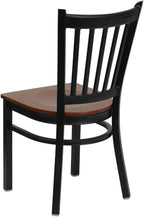 Flash Furniture 4 Pack HERCULES Series Black Vertical Back Metal Restaurant - Image 5