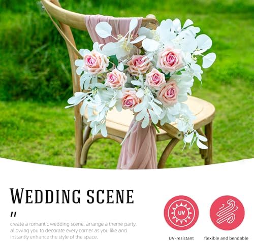 Ttranewsoo 24PCS Pink Artificial Flowers, Realistic Fake Roses with Stems for Bridal Shower, Baby Shower, Wedding Centerpieces, DIY Bouquets & Party Decor, 16.5 Inch - Image 6