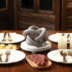 Yalikop 3 Link Wood Knot Decor Rustic Table Shelf Accents, Gray - Image 6