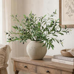 Leftover 4 Pcs 33.4'' Faux Tall Olive Branches for Vase Realistic,Tall Faux Greenery for Vase,Fake Plants,Eucalyptus Stems,Faux Stems for Centerpieces Decoration,Home Decor,Coffee Table Decor - Image 3