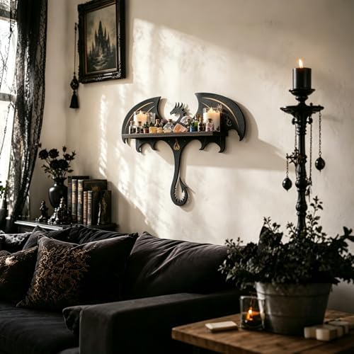 Dragon Shelf, Gothic Wall Decor, Crystal Shelf Display, Fantasy Decor Gift - Image 4