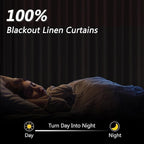 100% Blackout Boho Curtains 80 Inch Long 2 Panels Set - Image 2