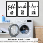 3D Wood Laundry Room Wall Decor, 48" x 24" Framed Laundry Room Wall Art, 3D Signs for Room Decor (Ready to Hang, Set of 3, Framed) - Image 4