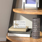 Mini Decorative Books For Home Decor, Small Coffee Table Faux Wood Book Stack Decor, I Still Remember Modern Stacked Decoration, Stacked Display For Shelf Mantel Nightstand, Three Pieces -A(01) - Image 5