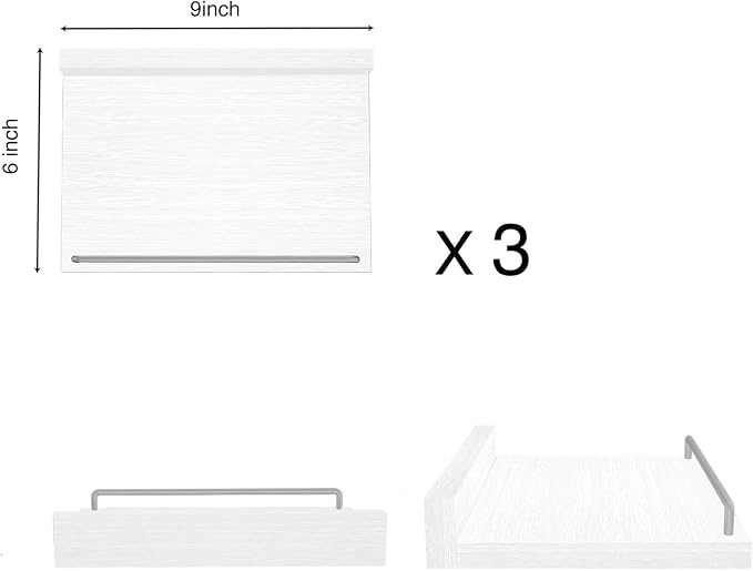 RYOFOBETTO Small Floating Shelf, 6X9 Inches Farmhouse Wall Shelves - Image 3