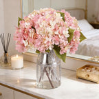 Kimura's Cabin 6pcs Fake Hydrangeas Flowers Artificial Silk Hydrangea,Pink - Image 5