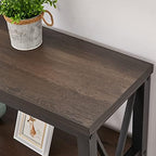 FATORRI Console Table for Entryway, Sofa Tables Behind Couch, Rustic Wood and - Image 5