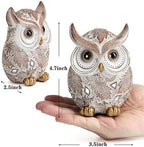 Smadeer Owl Statue and Figurine for Home Decor Accents Adorable Owl for Shelf Bookshelf Bedroom Living Room Office Table Desk Modern Decorations Animal Sculpture for Birds Lovers - Image 2