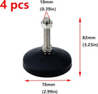 Antrader Swivel Leg Levelers, Adjustable Furniture Feet，Heavy Duty Leveling - Image 2