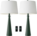 Oneach 25.75" Green Table Lamp Set of 2, Bedside Lamps - Image 9