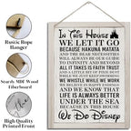 In This House Sign, Farmhouse Wood Sign, Rustic Hanging Wood Plaque Sign, farmhouse Home Decor, Room Decoration, House Door Sign, Wall Decor, Decorative Wooden Wall Sign - Image 3