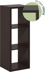 Furinno Cubicle Book Shelf, 3-Cube Bookshelf, Extra Thick Frame Horizontally & - Image 9