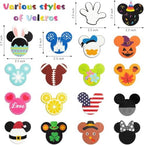 SUPYFD 19Pcs Cute Mouse Interchangeable Seasonal Welcome Door Sign for Front Door Decor, Welcome to Our Home Sign with Interchangeable Holiday Pieces for Farmhouse/Wall/Porch Decor and Housewarming - Image 3