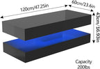Uspeedy 47.3in Large High Glossy LED Coffee Table - Image 2