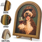 3D Funny Gentleman Dog Wall Art Sign for Bar Decor, Drinking Dog Portrait Wall Decor, 8x10 Inch - Image 3