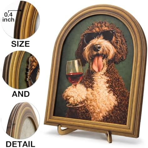 3D Funny Gentleman Dog Wall Art Sign for Bar Decor, Drinking Dog Portrait Wall Decor, 8x10 Inch - Image 3