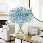 N&T NIETING Babys Breath Artificial Flowers Bulk, 15Pcs, Blue - Image 2