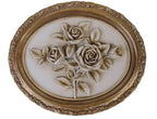 S-MANTIS Vintage Wall Sculpture,Antique Pediment,Hallway Wall Art,Hand Painted Flower Wall Decoration Accent Artworks for Indoor Kitchen Bedroom Living Room Office Outdoor Garden Patio (Bronze & White) by S-MANTIS