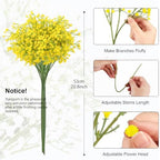 N&T NIETING 24Pcs Babys Breath Artificial Flowers Bulk, Yellow - Image 2