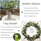 Heleze 39 Inch Artificial Olive Branch Greenery Stems Fake Plants with 222 Leaves for Vase Faux Olive Branches Home Decor Indoor 2PCS - Image 5